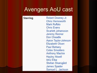Avengers AoU cast
 