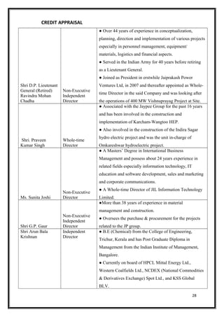 Jai Prakash Power Venture - Credit Appraisal | DOC
