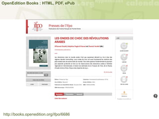 OpenEdition Books : HTML, PDF, ePub
http://books.openedition.org/ifpo/6686
 