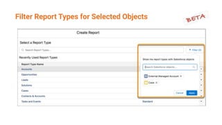 Filter Report Types for Selected Objects
 