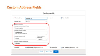 Custom Address Fields
 