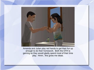 Amanda and Julian play red hands to get their fun up enough to do their homework.  Both the OTH is gaming so they would gladly spend most of their time play.  Hmm.. this gives me ideas. 