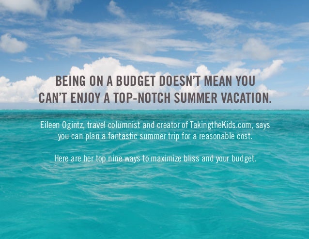 9 ways to budget money for a summer vacation