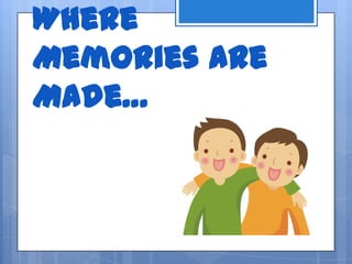 Where
Memories are
Made…