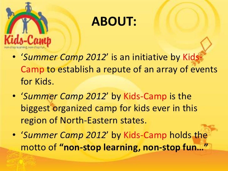 pamphlet format for summer camp
