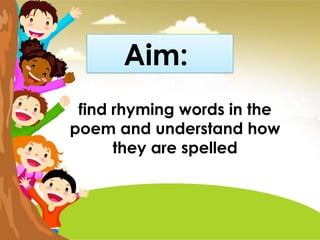 RHYMING WORDS IN READING ENGLISH WORDS FOR KIDS | PPTX
