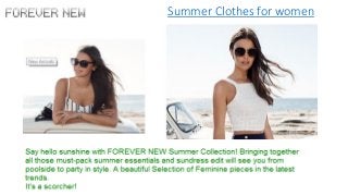 Summer Clothes for women
 