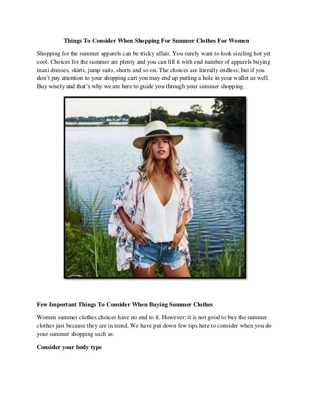 summer clothes shopping