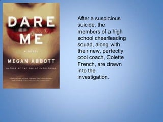 After a suspicious
suicide, the
members of a high
school cheerleading
squad, along with
their new, perfectly
cool coach, Colette
French, are drawn
into the
investigation.
 
