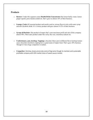 Report on mapro & fmcg sector and sales promotion | PDF