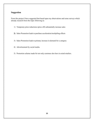 Report on mapro & fmcg sector and sales promotion | PDF