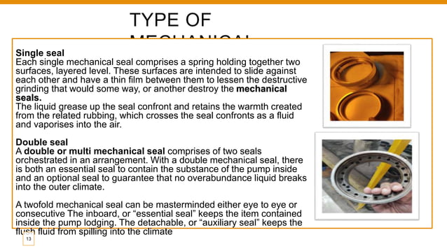 Centrifugal Pump & Mechanical Seals | PPTX | Physics | Science