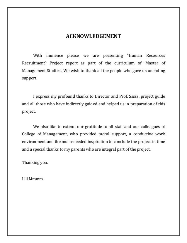 Thesis dedication acknowledgement