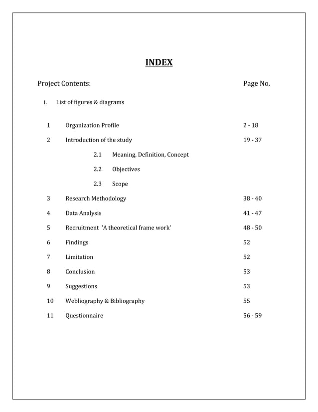 Summer internship project hr mba mms PDF