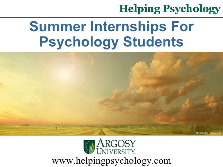 Summer Internships For Psychology Students