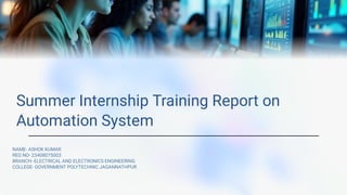 Summer Internship Training Re...-1.pdf and electronics engineering | PDF