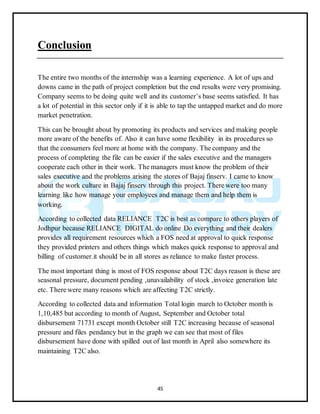 Summer intership project bajaj finserv | DOCX