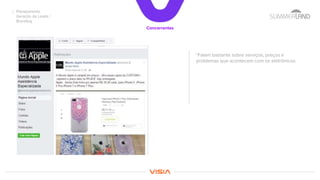 *Falam bastante sobre serviços, preços e
problemas que acontecem com os eletrônicos.
Concorrentes
Planejamento
Geração de Leads /
Branding
 