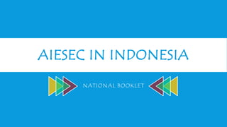 AIESEC IN INDONESIA
NATIONAL BOOKLET
 