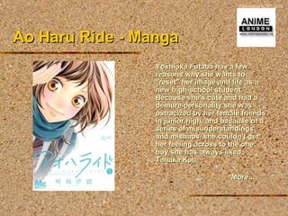 My Anime Review: Blue Spring Ride (アオハライド Ao Haru Ride)