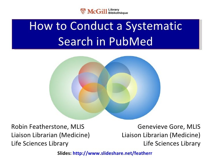 How to Conduct a Systematic Search in PubMed