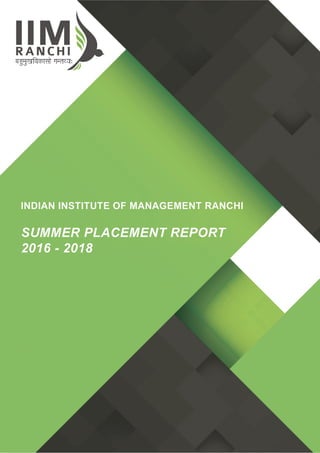 Summer Placement Report 2016-18