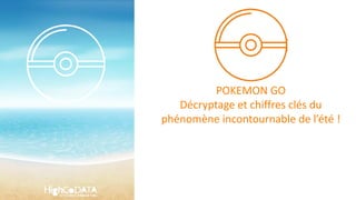 POKEMON GO
Décryptage et chiffres clés du
phénomène incontournable de l’été !
 
