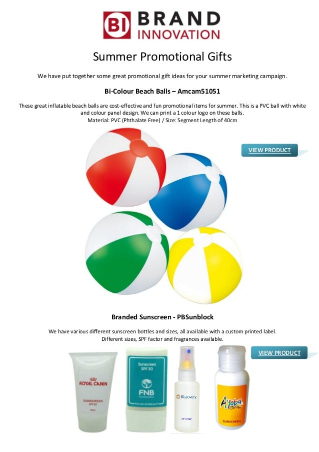 Summer Promotional Gifts Ideas for Your Advertising Campaign