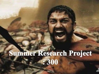 Summer Research Project : 300 