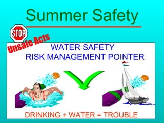 Summer Water Risk Summer Safety | PPT