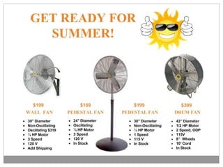 Sizzling Summer Savings.  Just in...New & Used Equipment & Shelving