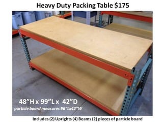 Sizzling Summer Savings.  Just in...New & Used Equipment & Shelving