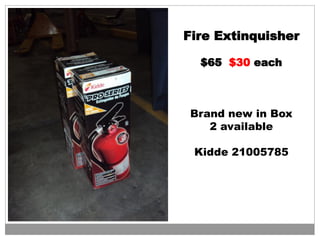 Fire Extinquisher
$65 $30 each
Brand new in Box
2 available
Kidde 21005785
 