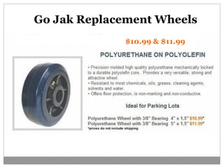 $10.99 & $11.99
Go Jak Replacement Wheels
 