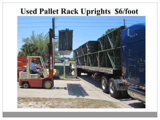 Used Pallet Rack Uprights $6/foot
 