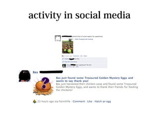 activity in social media
 