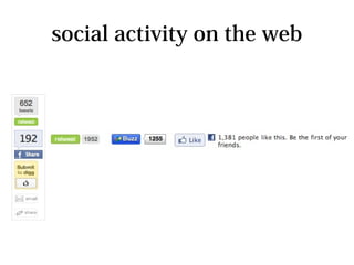 social activity on the web
 