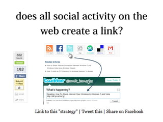 does all social activity on the
     web create a link?
 