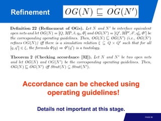 Refinement




   Accordance can be checked using
         operating guidelines!

      Details not important at this stage.
                                             PAGE 99
 