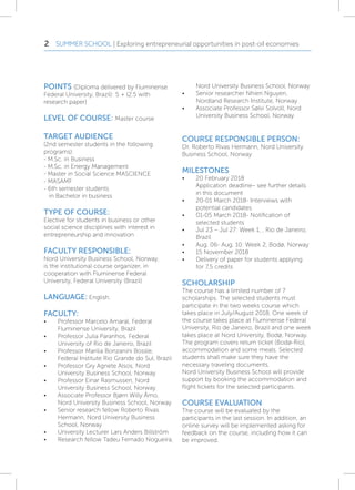 Summer school 2018_Nord universitet_Universidade Federal Fluminense | PDF