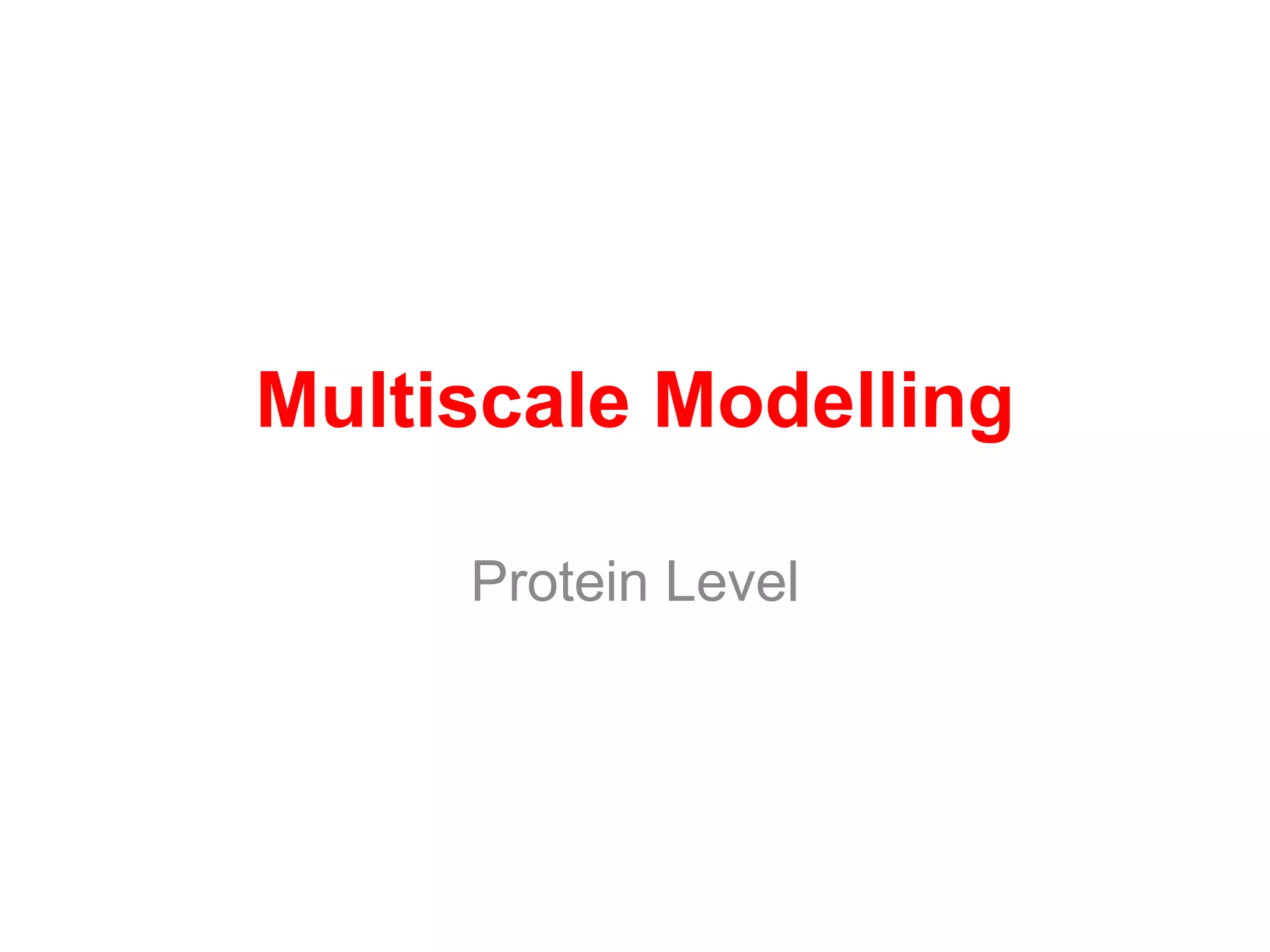 Multiscale Modelling

     Protein Level
 