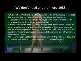 The song was originally recorded by UK pop group Bucks Fizz, but unreleased until 2000.[3] In 1993, the song's name was used as the title for What's Love Got to Do With It, a biographical film about Tina Turner's life.Proud Mary-1971(with Ike)Proud Mary: The Best of Ike & Tina Turner is a compilation album by Ike & Tina Turner, released in 1991. Songs were originally recorded on Sue Records, Liberty Records, and United Artists Records labels during the 1960s and 1970s.