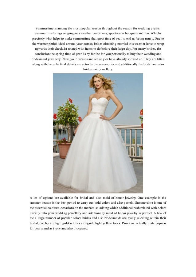 Summertime Wedding Dress For Bride