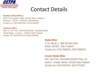 Contact Details
 