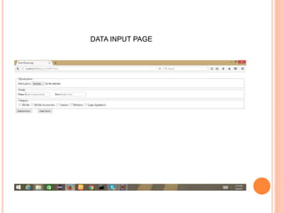 DATA INPUT PAGE
 