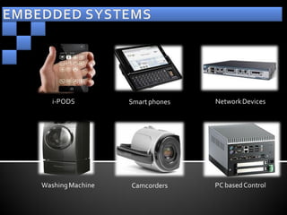 i-PODS         Smart phones   Network Devices




Washing Machine   Camcorders     PC based Control
 
