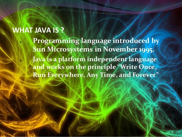 PPT on JAVA