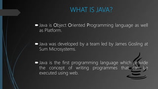 Summer training presentation on "CORE JAVA". | PPT