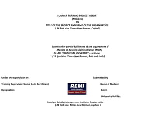 SUMMER TRAINING PROJECT REPORT-1.ppt