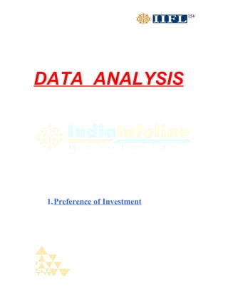 154




DATA ANALYSIS




 1.Preference of Investment
 